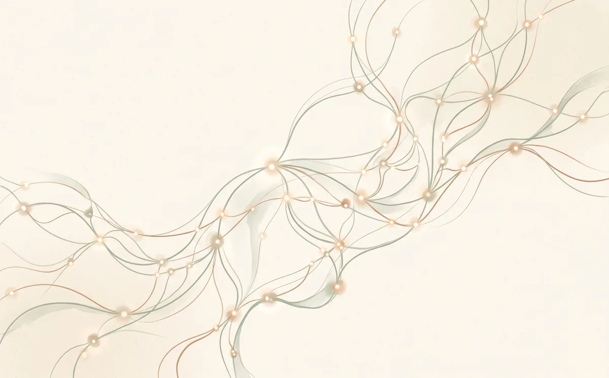 Connexions neuronales délicates qui se forment